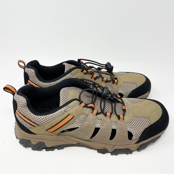 Rockport Faulkner Shandal Hiking Shoes Mens Stone Black Side Cutouts Size 11 NEW - Picture 2 of 6